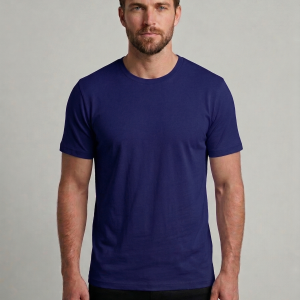 Gece Mavisi Basic Tshirt %100 Pamuk