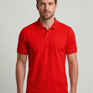 Kırmızı Polo likralı pike