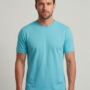 Turkuaz Basic Tshirt %100 Pamuk