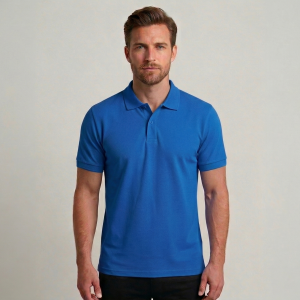 Saks Mavi Polo likralı pike