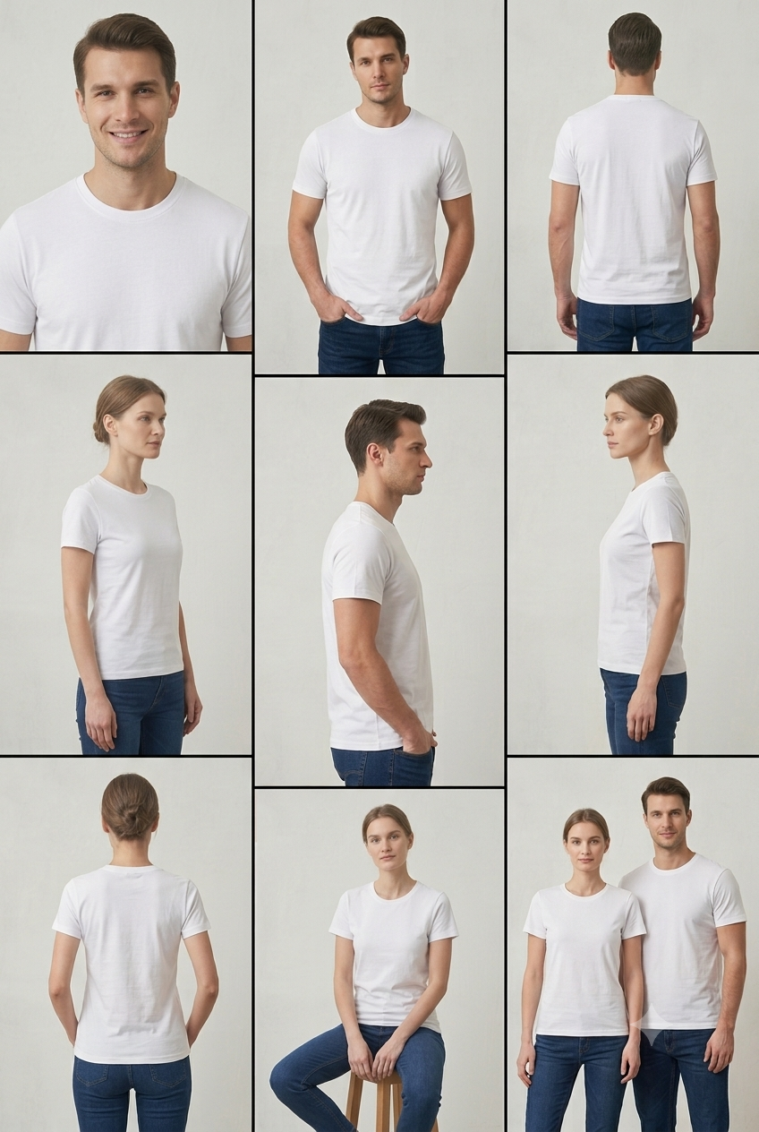 Beyaz Basic Tshirt - Görsel 4